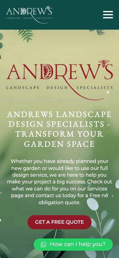 Andrews landscape design specialists garden transformation service