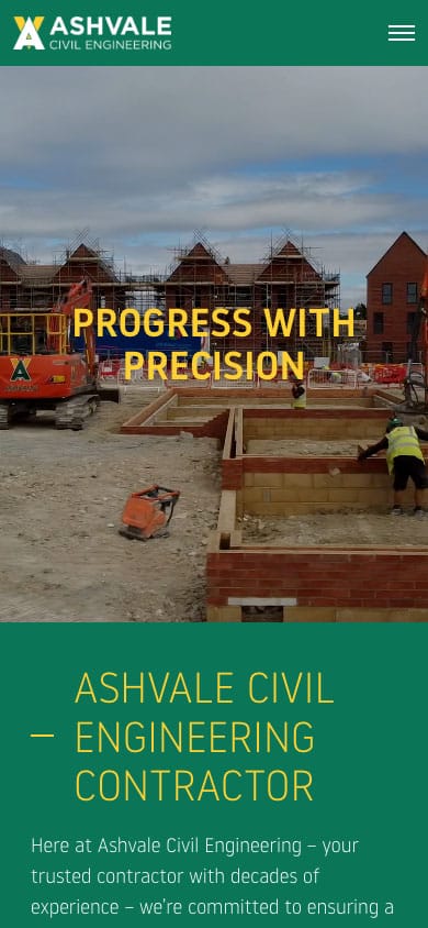 Ashvale Civil Engineering construction site progress