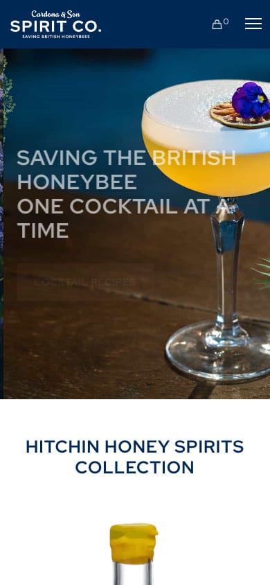 Honey cocktail promoting British honeybee conservation