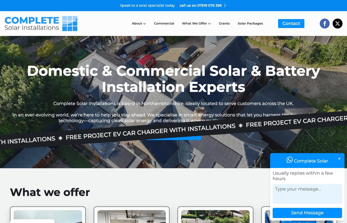 Domestic and commercial solar panel installation services UK