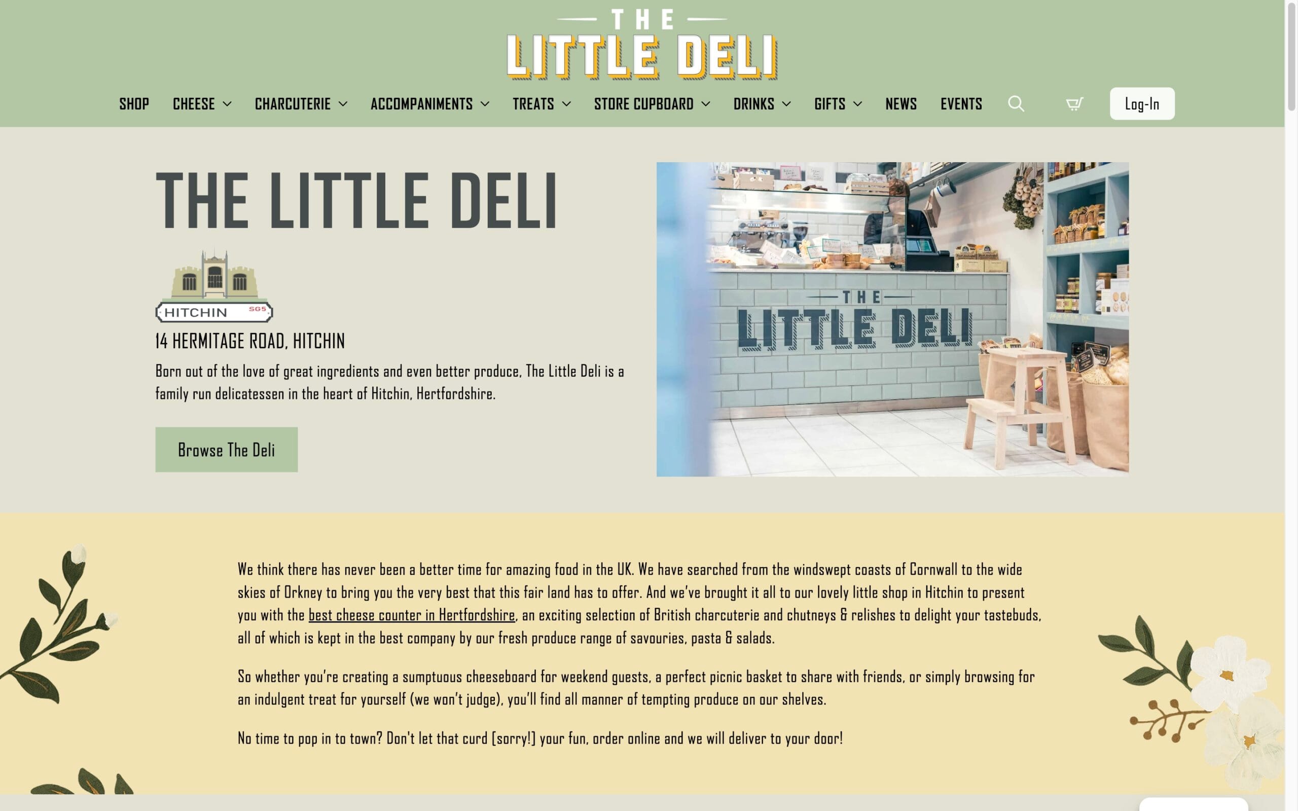 The Little Deli shop interior in Hitchin