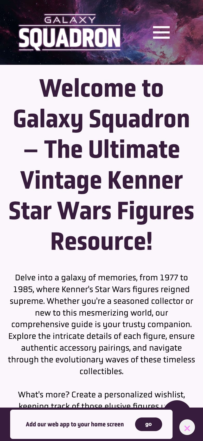Galaxy Squadron vintage Star Wars figures guide