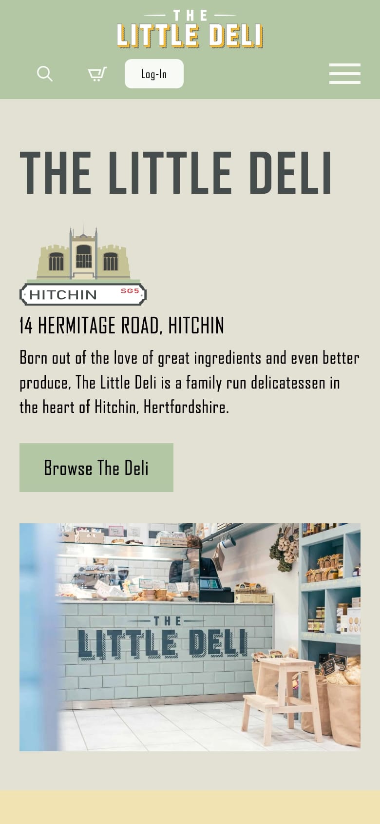 The Little Deli shop interior in Hitchin