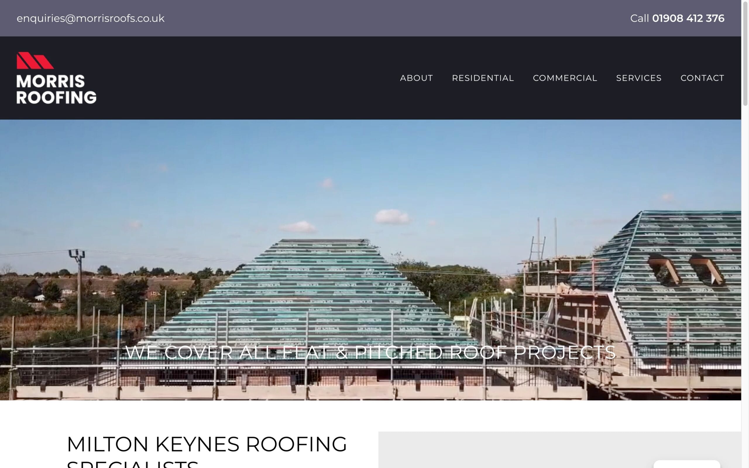 Roofing project by Morris Roofing in Milton Keynes